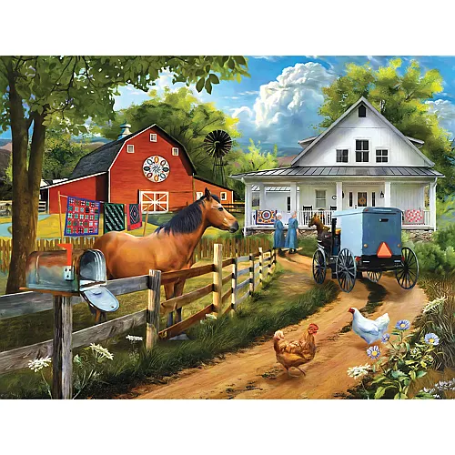 SunsOut Puzzle Visiting Neighbors - 300 Teile