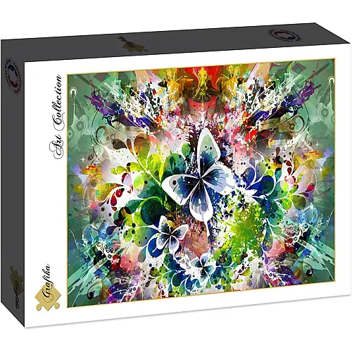 Fr�hlingsblumen und Schmetterlinge 1500Teile