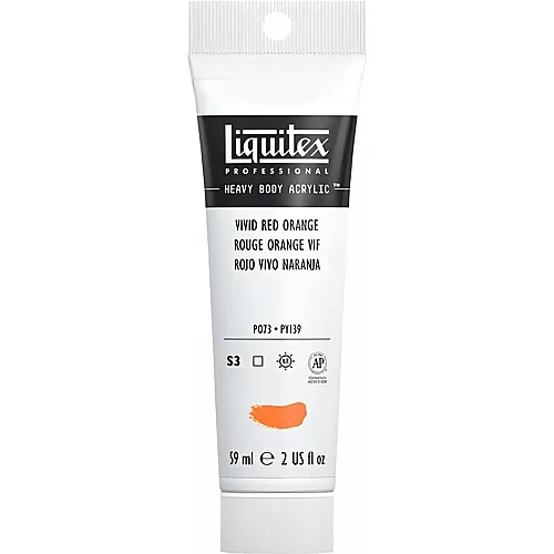 Liquitex Lqx Prof. Heavy Body Acrylfarbe 59ml Tube Orangerot Lebhaft