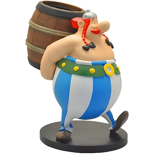 Plastoy Asterix Obelix mit Fass - 19 cm