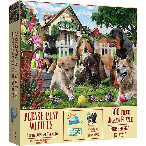SunsOut Puzzle Rafael Trujillo Please Play With Us - 500 Teile