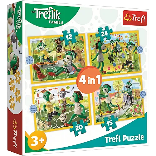 Puzzle 4in1 Treflik's common fun - 12 Teile