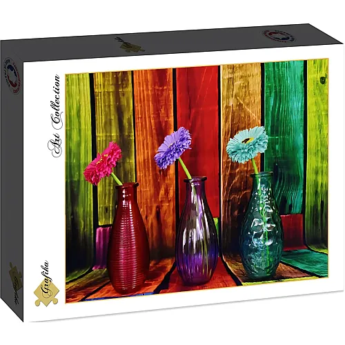 Grafika Puzzle Art Collection Gebl�hte und bunte Vasen - 2000 Teile
