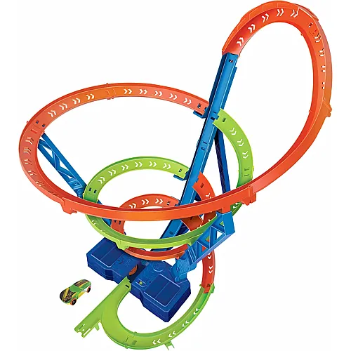 Hot Wheels Action Crash-Spirale Autorennbahn mit Crash-Zonen - 1:64