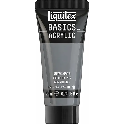 Liquitex Lqx Basics Acrylfarbe 22ml Tube Neutralgrau Nr. 5