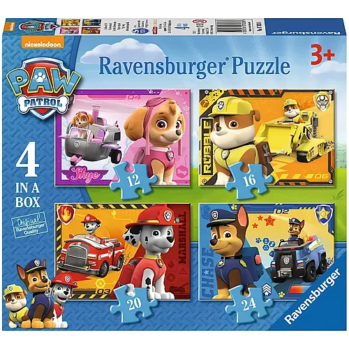 Ravensburger Puzzle 4in1 Paw Patrol (12-24)