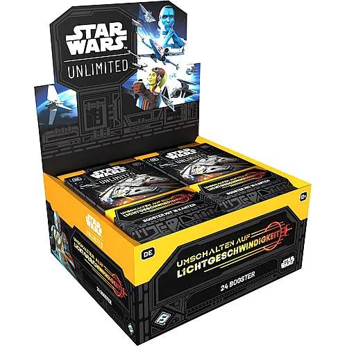 Fantasy Flight Games Star Wars: Unlimited TCG Umschalten auf Lichtgeschwindigkeit BOOSTER DISPLAY (24 Packs) - Trading Card Game f�r Kinder und Erwachsene, Alter 12+, 2+ Spieler, 20 Minuten, Deutsch (DE)