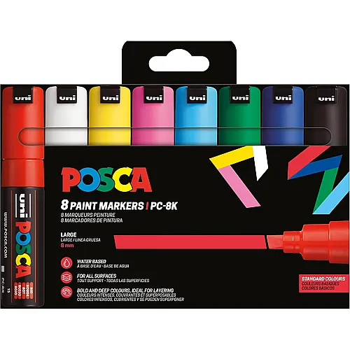 Uni POSCA Marker PC8K SET8 Basic