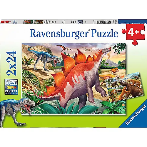 Ravensburger Puzzle Wilde Urzeittiere (2x24)
