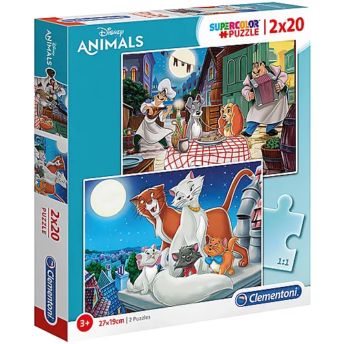 Clementoni Puzzle Supercolor Animal Friends (2x20)