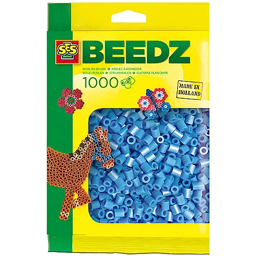 SES Beedz Bgelperlen Nachfllpack Blau (1000Teile)