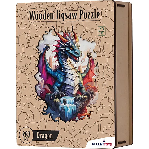 Recent Toys Puzzle Holz Dragon 287 Teile, 29x39 cm,