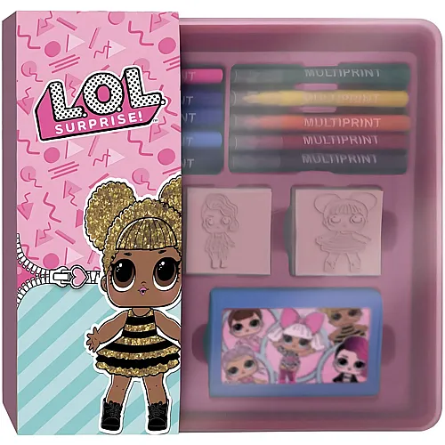 Multiprint L.O.L. Surprise! Stempeln und Filzstift-Set in Aufbewahrungsbox