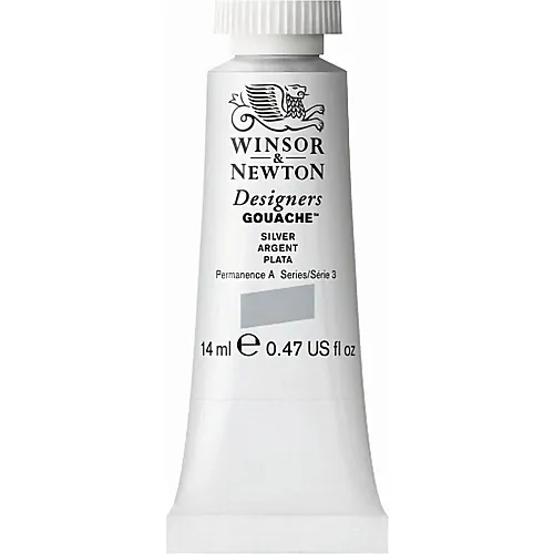 Winsor & Newton W&n Designers Gouache 14ml Tube Silber