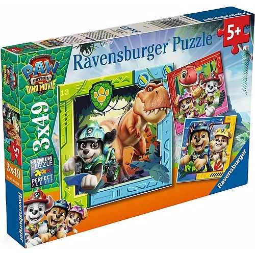 Ravensburger Puzzle 3in1 Paw Patrol 3 Dino Movie - 49 Teile