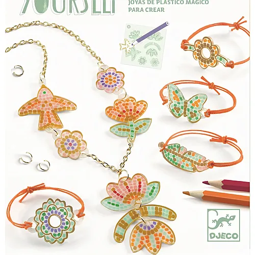 Djeco DIY - Schmuck aus Schrumpffolie Blumen