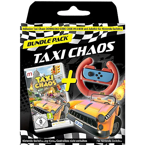 Mindscape Switch Taxi Chaos Racing Wheel Bundle (Code in a Box)