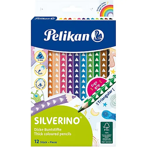 Pelikan Buntstifte triangular Silverino