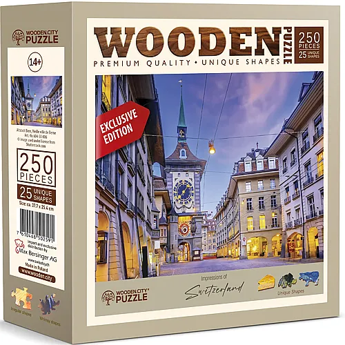 Wooden City Puzzle Berner Alstadt, Schweiz (250Teile)