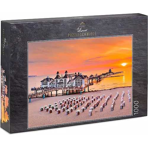Ulmer Puzzleschmiede Strand-Bad Sellin im Morgenrot auf R�gen - 1000 Teile