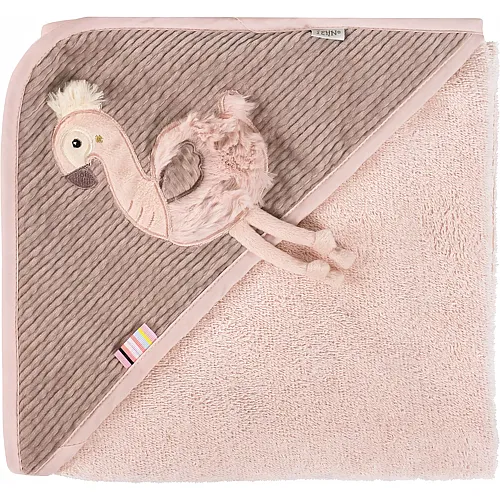 Kapuzenbadetuch Flamingo