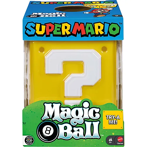 Mattel Games Super Mario Magic 8 Ball, d W�rfel zum Wahrsagen, 10 cm,