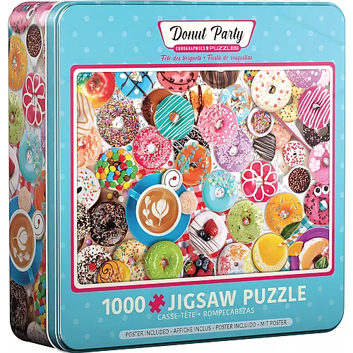 Eurographics Puzzle Donut Party in Metalldose - 1000 Teile