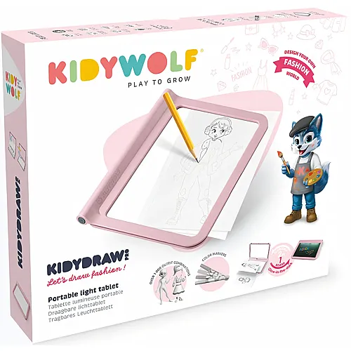 Kidywolf Leuchtende Designtafel rosa