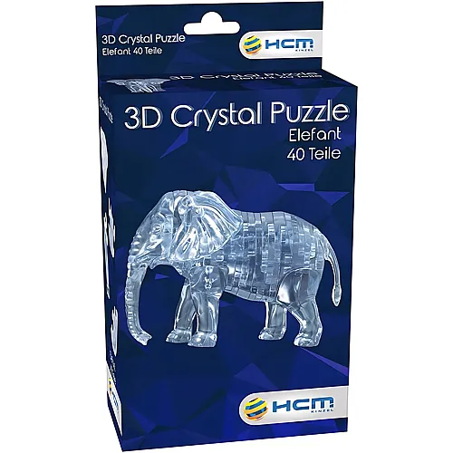 HCM Kinzel Crystal Puzzle 3D Elefant - 40 Teile