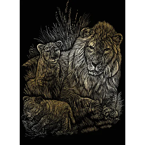 Royal & Langnickel R&l Gravures D'art Std OR LA Lionne & Ses Petits 21.3x29.5cm