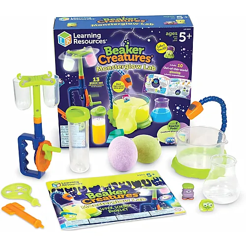 Learning Resources Beaker Creatures Monsterglow Laborset, Mint, Wissenschaftlicher Experimentierkasten, Ab 5 Jahren