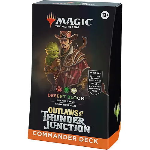 Magic The Gathering Outlaws of Thunder Junction Commander Deck - Desert Bloom - English