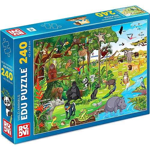Roovi Puzzle Wildtiere - 240 Teile