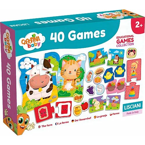 Lisciani Carotina Baby Spielsammlung Bauernhof, 40 lustige