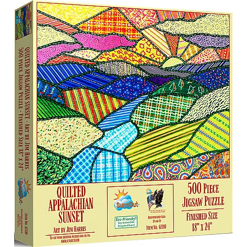 SunsOut Puzzle Jim Harris Gequilteter Sonnenuntergang in den Appala (500Teile)