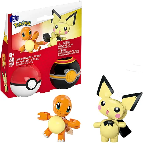 Mega Construx Pok�mon Pok�ball Charmander/Pichu - 40 Teile