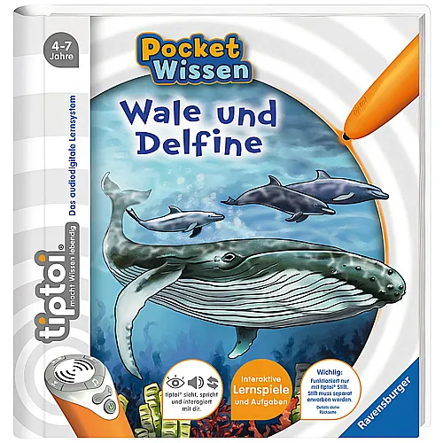Ravensburger tiptoi Pocket Wissen Wale und Delfine