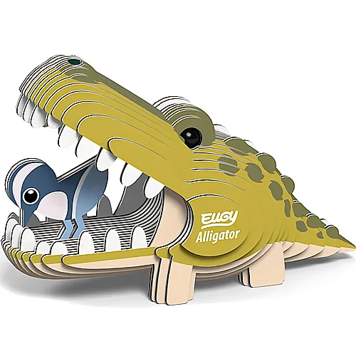 Eugy 3D Karton Figuren Alligator
