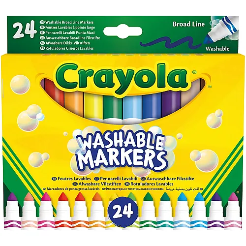 Crayola Filzstifte auswaschbar mit Konischer Spitze (24Teile)