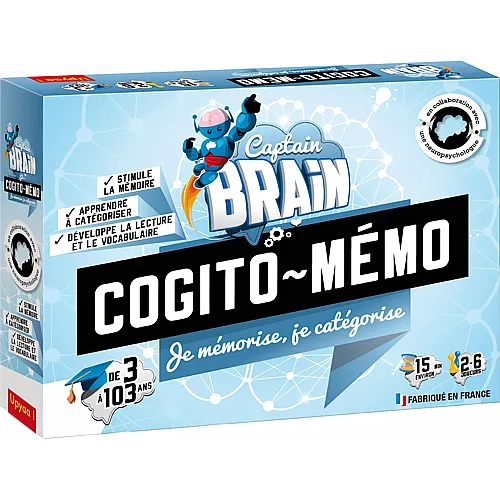 Upyaa Captain Brain Cogito Memo JE Memorise, JE Categorise 3/6 Ans