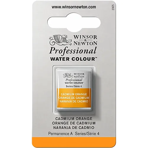 Winsor & Newton Professional Water Colour Aquarellfarbe Kadmiumorange - 1/2 Napf
