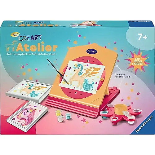 Ravensburger CreArt Malen nach Zahlen Neon Atelier Einhorn