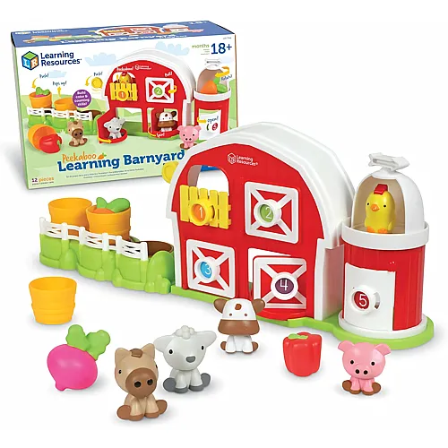 Learning Resources Guckguck Bauernhof-Spielset, Alter ab 18 Monaten, Bauernhof-Spielzeug f�r Kleinkinder, fantasievolles Spielset