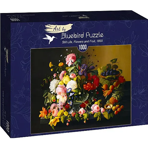 Bluebird Puzzle Severin Roesen Still Life, Flowers and Fruit, 1855 - 1000 Teile