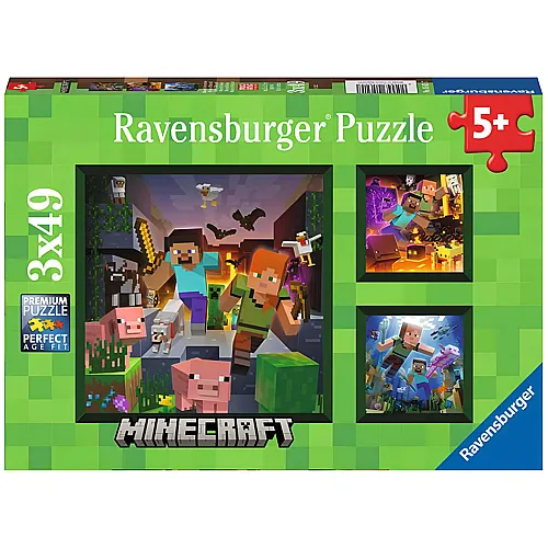 Ravensburger Puzzle Minecraft Biomes (3x49)