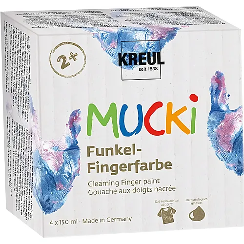 Funkel-Fingerfarbe 4x150ml