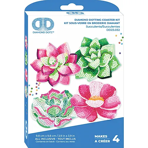 Diamond Dotz Diamond Painting Untersetzer Sukkulenten