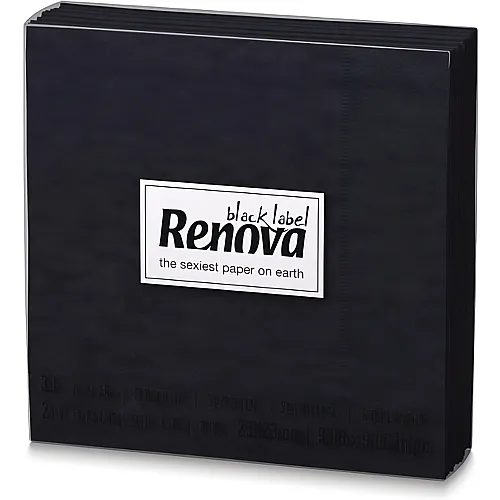 Renova Servietten 22cm Schwarz - 30 Teile