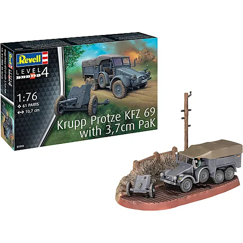 Modellbausatz Krupp Protze KFZ 69 with 3 7cm Pak
