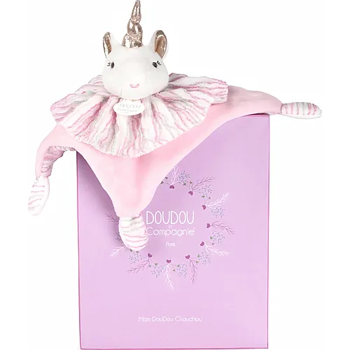 Doudou et Compagnie Einhorn Schmusetuch 20cm